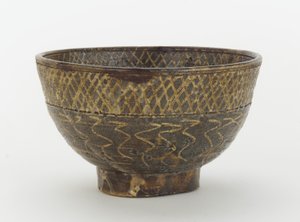 Tea Bowl with Incised Decoration, Tsushima Island, Nagasaki Prefecture, Edo Period
