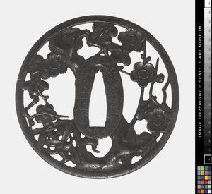 Tsuba: Branch of Flowering Cherry, Early 18th Century by Japanese School
