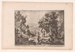 Landscape with the Parable of the Good Samaritan: The Priest and the Levite Pass by the Victim by Jaspar de Isaac (attributed to)