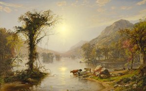 Autumn on Greenwood Lake by Jasper Francis Cropsey
