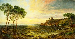Sunset over Lake Thrasemine by Jasper Francis Cropsey