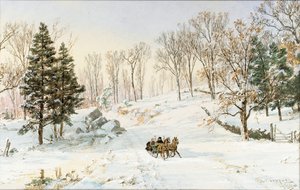 Winter on Ravensdale Road, Hastings-on-Hudson, New York