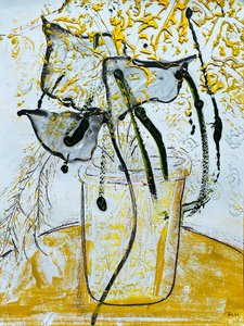Fleur De Sel No. 08 Gold Black White Monotype