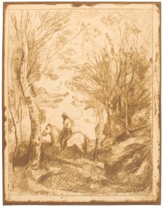 Horseman in the Woods, Large Plate