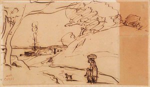Untitled Landscape by Jean-Baptiste-Camille Corot