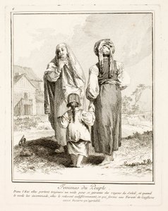 Women of the People, Plate Six from Divers Habillements des Peuples du Nord by Jean-Baptiste Le Prince