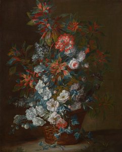 Flowers in a Basket 1695 by Jean Baptiste Monnoyer