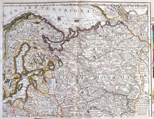 Map of Moscow, the Kingdom of Sweden, the Baltic Provinces and Part of Poland by Jean Baptiste Nolin