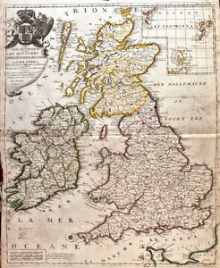 Map of the kingdoms of England, Scotland and Ireland by Jean Baptiste Nolin