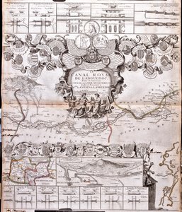 Project for the construction of a channel of communication between the Atlantic ocean and the Mediterranean sea, inclusive part approximately between Pexiora and Ouveillan; in the region of Languedoc-Roussillon, France by Jean Baptiste Nolin
