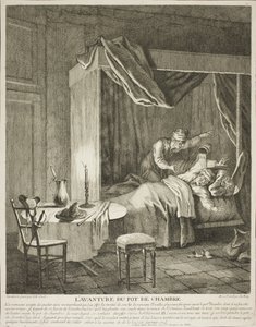 The Adventure of the Chamber Pot, plate four from Scenes of the Comic Novel by Jean-Baptiste Oudry