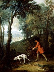 The Huntsman with a Tufter on a Leash by Jean Baptiste Oudry