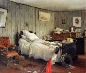The Mortuary Room of Leon Gambetta by Jean Charles Cazin