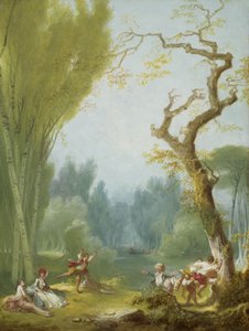 A Game of Horse and Rider by Jean Honore Fragonard