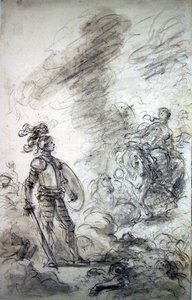 Lidia advances to meet Alceste by Jean Honore Fragonard