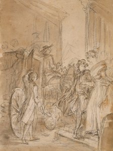 The Departure by Coach by Jean-Honore Fragonard
