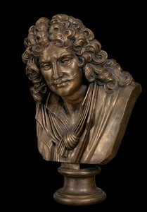 Bronze bust of Moliere