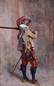 A Musketeer of the time of Louis XIII of France by Jean Louis Ernest (after) Meissonier