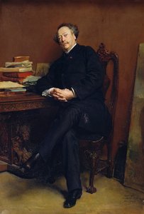 Alexander Dumas Fils (1824-95) by Jean Louis Ernest Meissonier