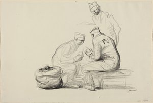 Poilu and German Prisoners by Jean-Louis Forain