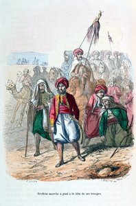 Ibrahim Pasha Marching at the Front of His Troops, 1811-1818 1847 by Jean Adolphe Beauce