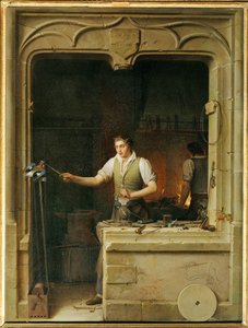 A Locksmith Tries to Make a Jay Bite His Ratchet by Jean Antoine Laurent