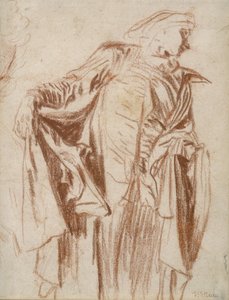 Actor Standing with Head Turned to the Right by Jean Antoine Watteau