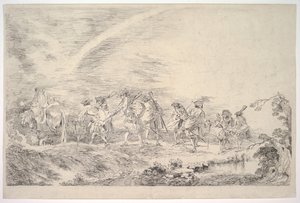 Recruits Going to Join the Regiment by Jean Antoine Watteau