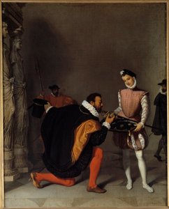 Don Pedro de Toledo, Ambassador of Philip II Kissing the Spear of Henri IV (1553-1610) at the Louvre. Painting by Jean-Auguste-Dominique Ingres (1780-1867) by Jean Auguste Dominique Ingres