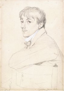 Jean-Louis Provost, Seated and Resting His Left Arm on the Back of a Chair, 1813