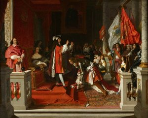 Marshal Berwick receiving from King Philip V of Spain the Order of the Golden Fleece