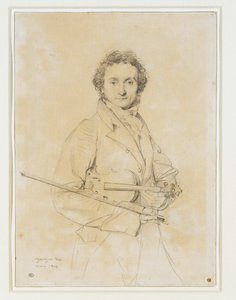 Niccolo Paganini, Violinist, 1819 by Jean Auguste Dominique Ingres