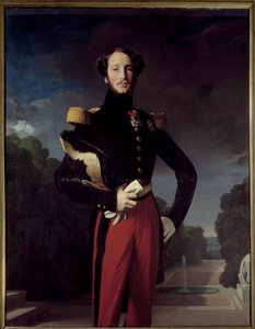 Portrait of Ferdinand Philippe, Duke of Orleans in Front of the Park of Saint Cloud