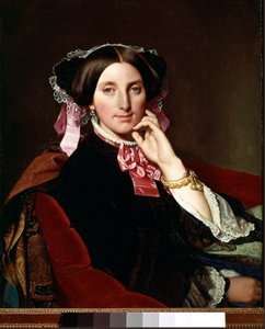 Portrait of Madame Gonse. Portrait of Josephine Caroline Maille wife Gonse. Painting by Jean Auguste Dominique Ingres