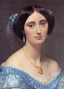 Portrait of the Princesse Albert de Broglie (detail) by Jean Auguste Dominique Ingres