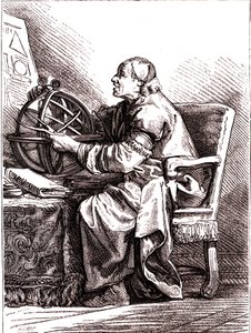 The astronomer (engraving) by Jean Baptiste (after) Le Prince
