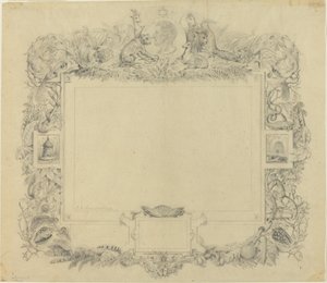 Design for a Border with a Portrait of Baron Cuvier by Jean Baptiste Arnout
