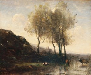 Cowherd Resting at the Foot of Cool Hills, c.1855-65