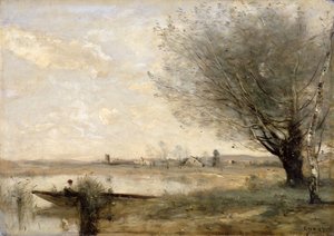 Fisherman Moored at a Bank