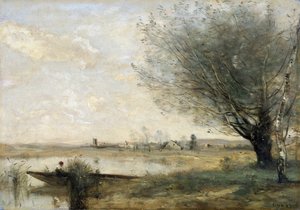 Fisherman Moored at a Bank