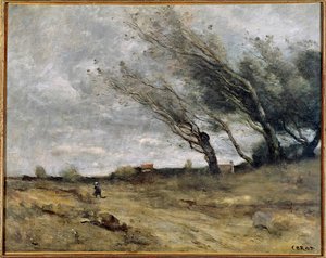 Gale by Jean Baptiste Camille Corot