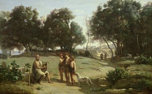 Homer and the Shepherds in a Landscape