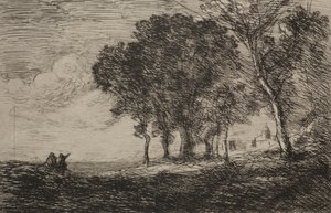 Italian Landscape by Jean Baptiste Camille Corot