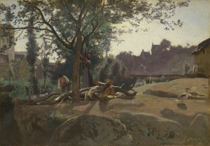 Peasants under the Trees at Dawn, c. 1843