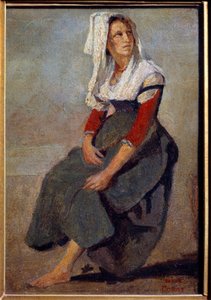Portrait of the Italian Maria de Sorre, Sitting with the Head Up