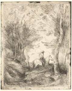 The Rider in the Woods, large plate