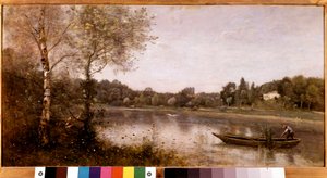 View of the pond of the city of Avray