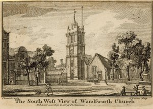 The South West View of Wandsworth Church by Jean Baptiste Claude Chatelain