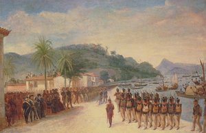 Embarcation at Praia Grande by Jean Baptiste Debret