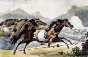 Guaycuru Indians on Horseback, from Picturesque and Historic Voyage to Brazil, Brazil